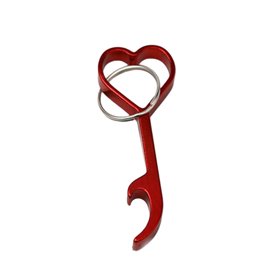 Llavero Abrebotellas Corazón <br> El Regalo Apasionado (Aluminio)