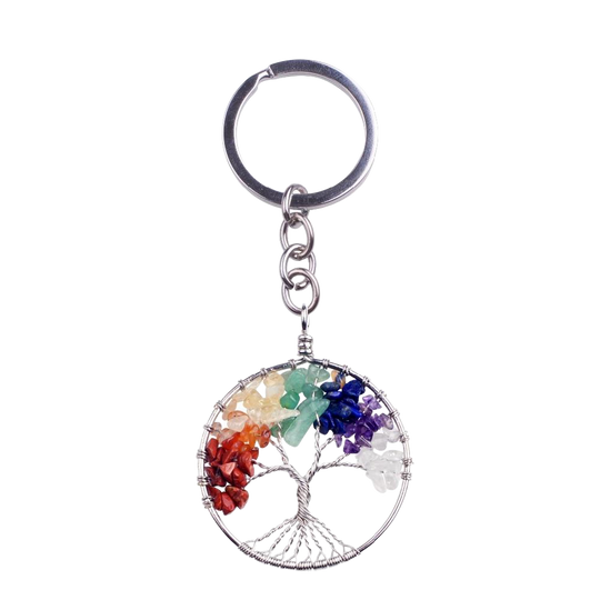 Llavero Árbol de la Vida con Chakras