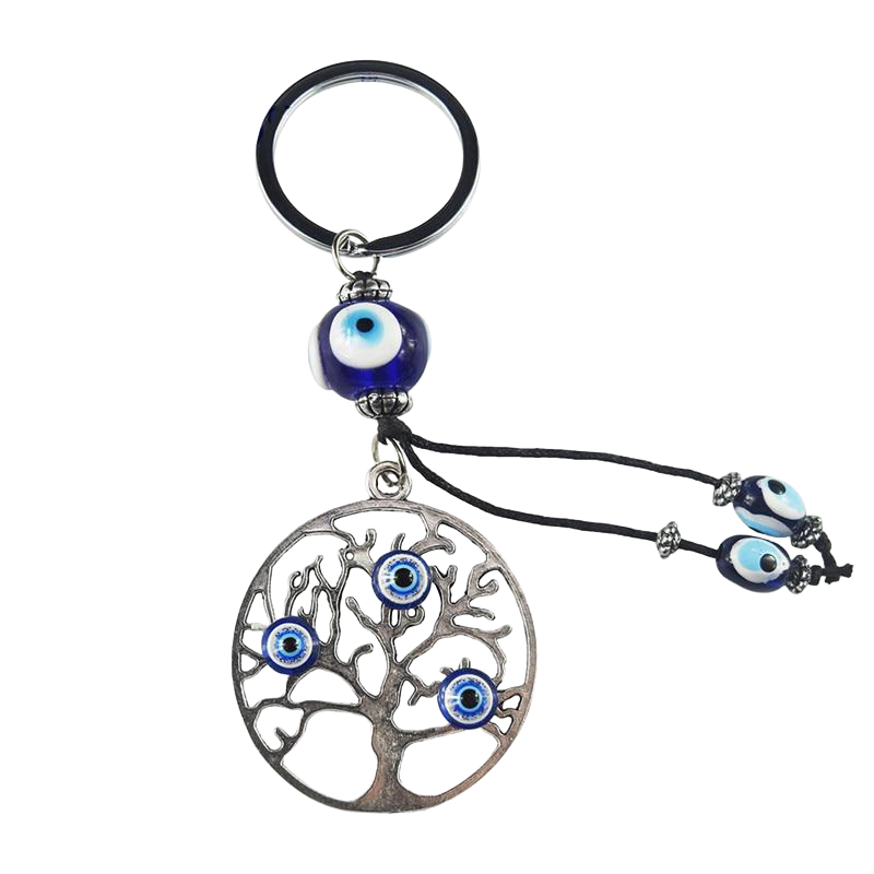 Llavero Árbol de la Vida con Piedras Azules