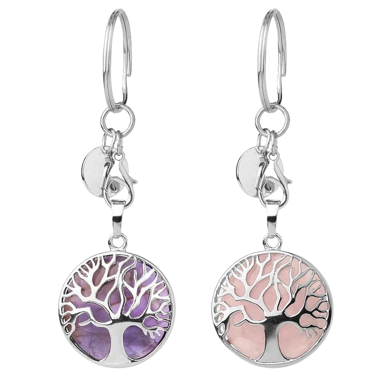 Llavero Árbol de la Vida con Piedras Naturales