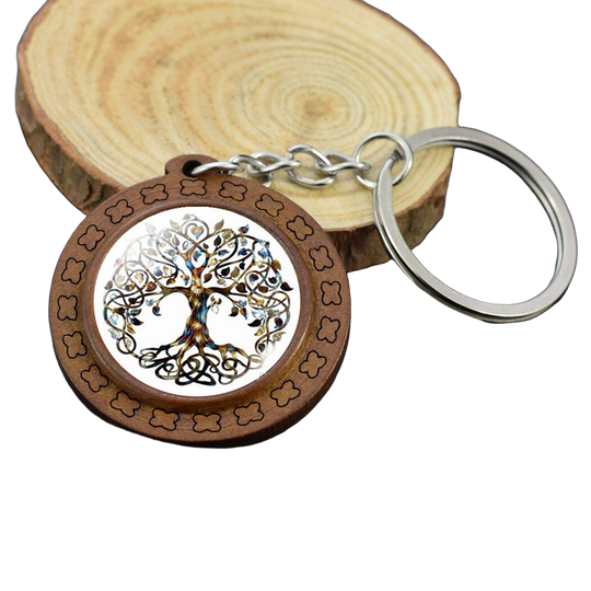 Llavero Árbol de la Vida de Madera