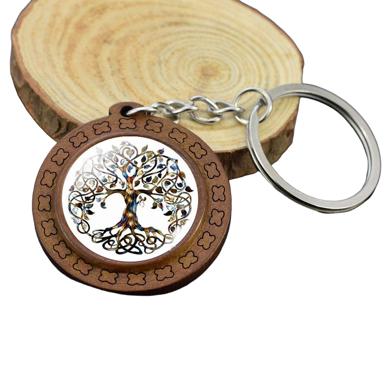 Llavero Árbol de la Vida de Madera