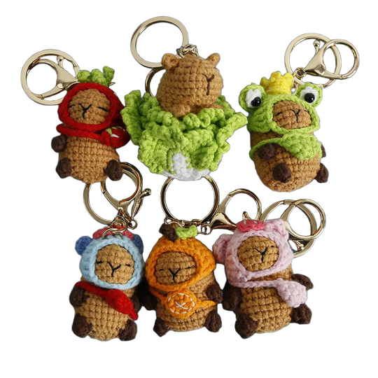 Llavero con Foto Personalizado - Capibara Tejido a Mano, Llavero Original Premium para Regalo
