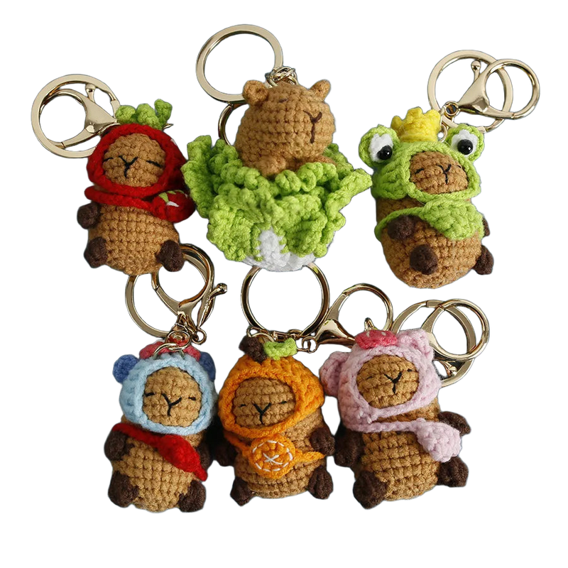 Llavero con Foto Personalizado - Capibara Tejido a Mano, Llavero Original Premium para Regalo