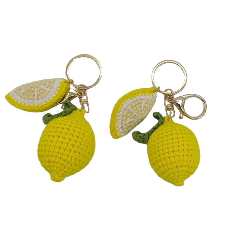 Llavero con Foto Personalizado - Diseño Fruta Creativa Limón Cereza Colgante para Bolso