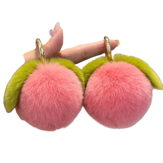 Llavero con Foto Personalizado - Peluche Durazno Suave y Esponjoso para Llavero Personalizado