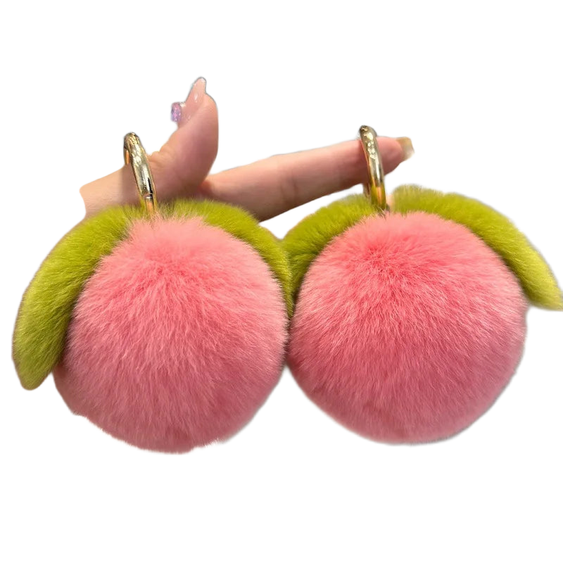 Llavero con Foto Personalizado - Peluche Durazno Suave y Esponjoso para Llavero Personalizado