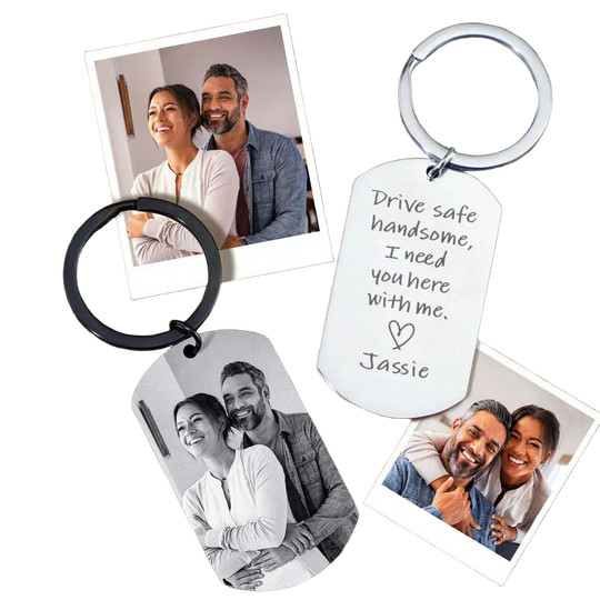 Llavero con Foto Personalizado - Regalo Único para Pareja, Familia o Mascota - Amaxer
