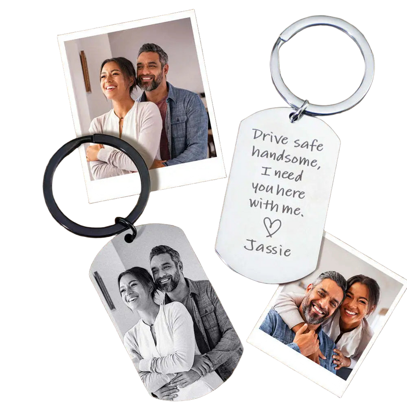 Llavero con Foto Personalizado - Regalo Único para Pareja, Familia o Mascota - Amaxer