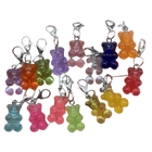 Llavero para Bolso de Osito Traslúcido - 15 Piezas Jelly, Colores Surtidos, Decoración Charm Premium