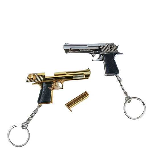 Llavero para moteros Desert Eagle 1:4 Aleación Desmontable con 2 Campanas, Regalo Premium Hombre Muj
