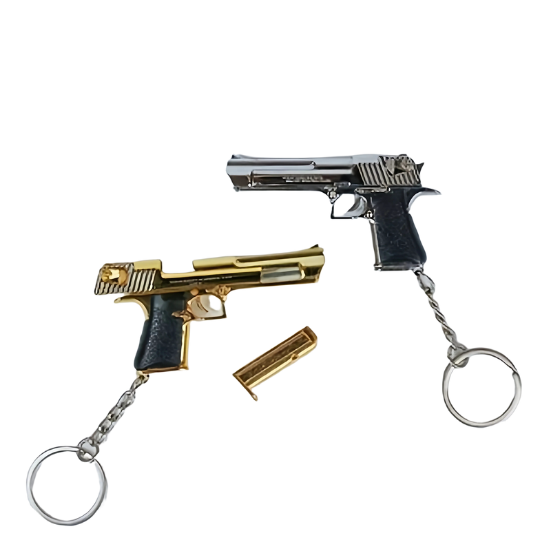 Llavero para moteros Desert Eagle 1:4 Aleación Desmontable con 2 Campanas, Regalo Premium Hombre Muj