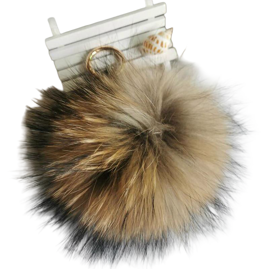 Llavero Pompón de Piel Sintética
