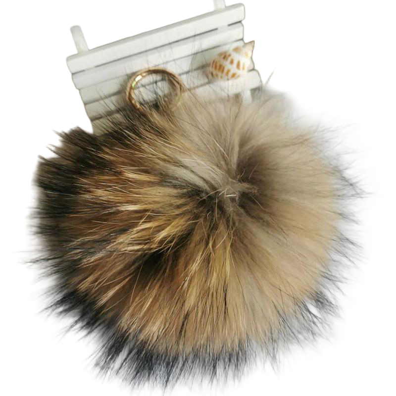 Llavero Pompón de Piel Sintética