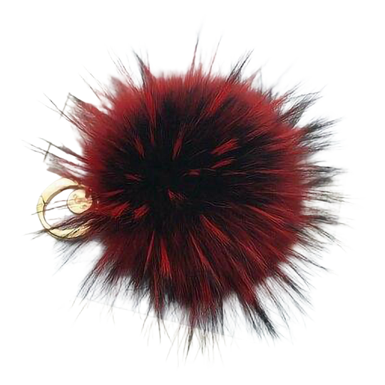 Llavero Pompón Grande de Piel Sintética