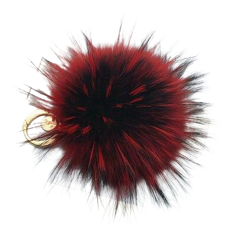 Llavero Pompón Grande de Piel Sintética