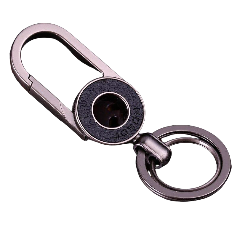 Llavero Redondo de Acero Inoxidable para Hombre