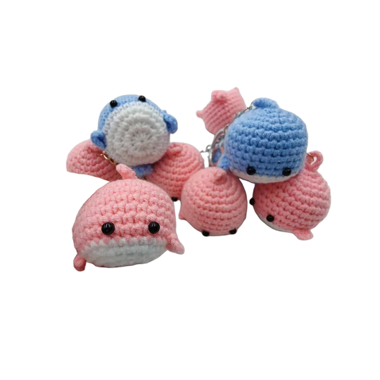 Llaveros Originales para Coche - Ballena de Crochet Hecha a Mano, Llavero Coche Premium y Cute