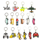 Llaveros Originales para Coche - Set de 16 Vehículos Tren, Helicóptero, Avión, Accesorios Clave Prem