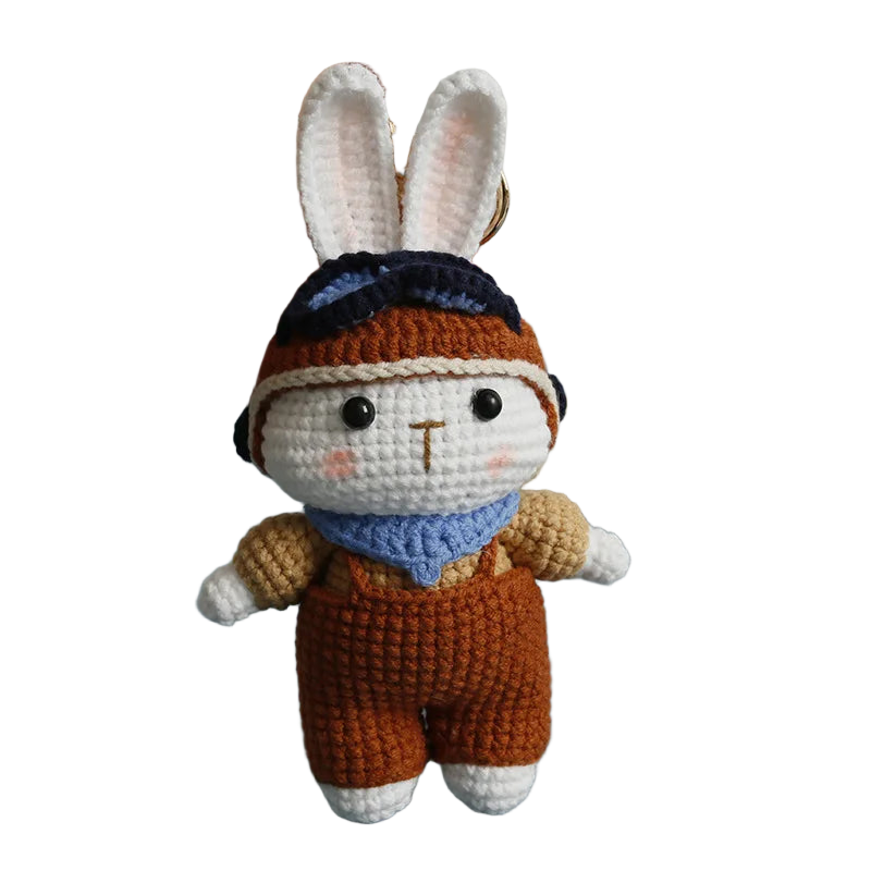 Llaveros Personalizados - Conejito Crochet Hecho a Mano, Llavero Premium para Bolso