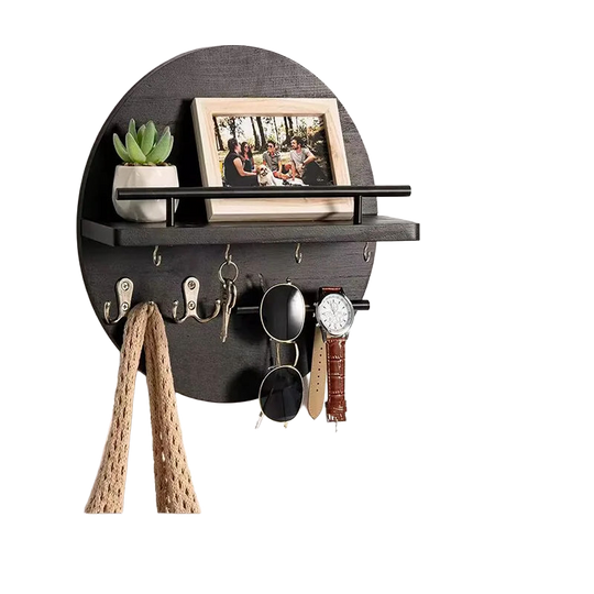 Llaveros Personalizados con Foto - Organizador de Pared de Madera Premium
