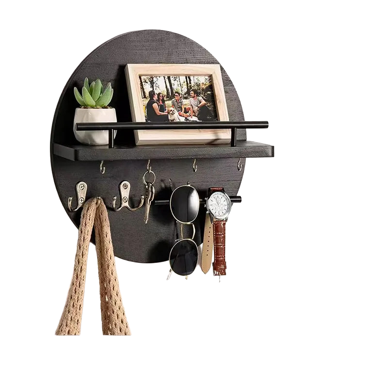 Llaveros Personalizados con Foto - Organizador de Pared de Madera Premium