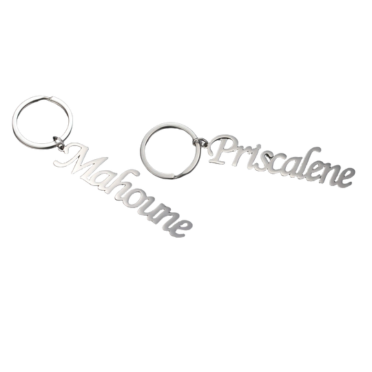 Llaveros Personalizados con Letra - Llavero de Acero Inoxidable Único para Hombre y Mujer, Regalo Pe