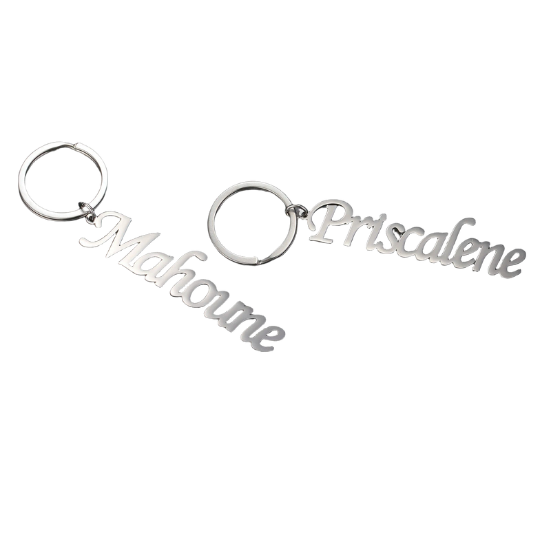 Llaveros Personalizados con Letra - Llavero de Acero Inoxidable Único para Hombre y Mujer, Regalo Pe