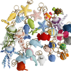 Llaveros Personalizados de Animales Marinos - Llavero Crochet Hecho a Mano - Pez Tropical y Tiburón