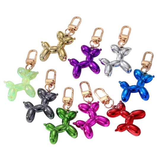 Llaveros Personalizados Metal - Llavero Resina Multicolor Perro Globo Regalo Original