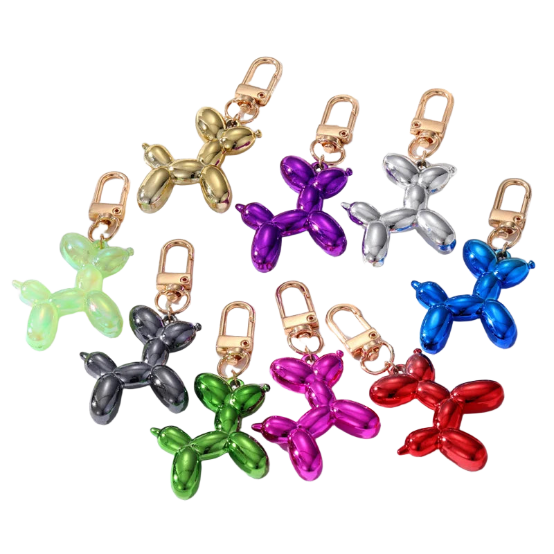 Llaveros Personalizados Metal - Llavero Resina Multicolor Perro Globo Regalo Original