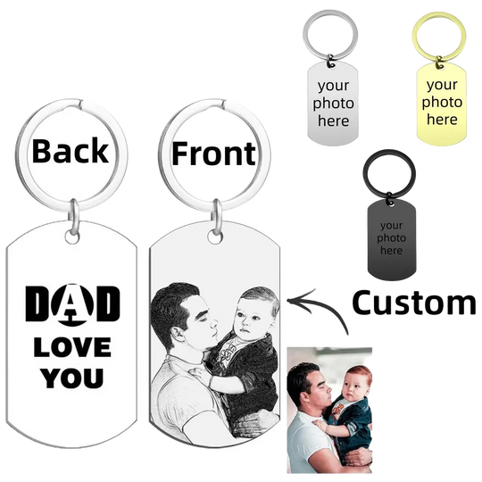 Llaveros Personalizados Metal con Foto - Regalo Único para Pareja, Mascota o Recuerdo de Mascota, Ll