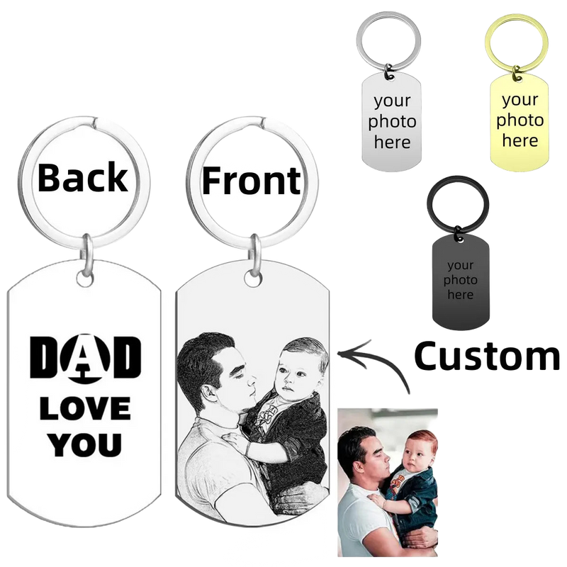 Llaveros Personalizados Metal con Foto - Regalo Único para Pareja, Mascota o Recuerdo de Mascota, Ll