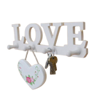 Perchero de Pared Love de Madera Blanca