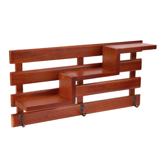 Perchero de Pared Rústico de Madera