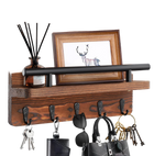 Private Key de tu Llavero - Organizador de Pared Premium con 5 Ganchos de Madera