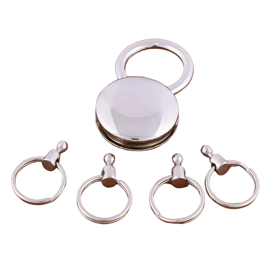 Llavero Hombre Premium: Clip de Cintura con 4 Anillos y Cadena Desmontable - Elegante y Funcional