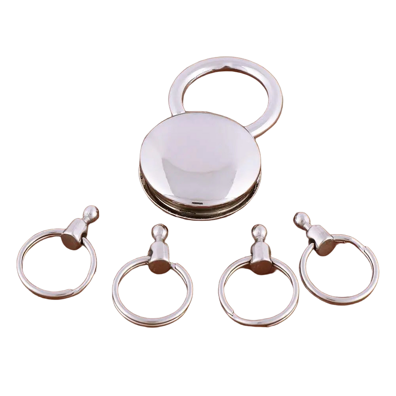 Llavero Hombre Premium: Clip de Cintura con 4 Anillos y Cadena Desmontable - Elegante y Funcional
