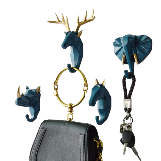 Perchero de Pared <br> Animales Geométricos