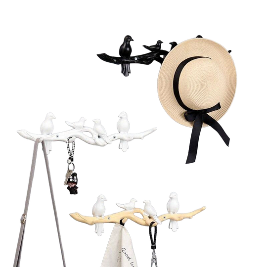 Perchero de Pared con Pájaros