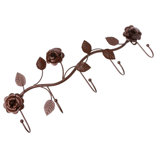 Perchero de Pared con Rosas Vintage