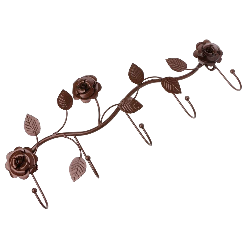 Perchero de Pared con Rosas Vintage