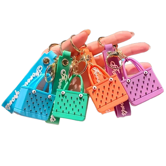 Llavero PVC Flexible Premium Diseño Cesta de Playa - Regalo Original y Único