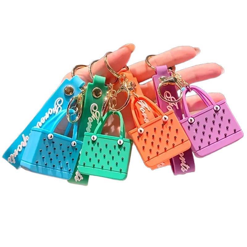 Llavero PVC Flexible Premium Diseño Cesta de Playa - Regalo Original y Único